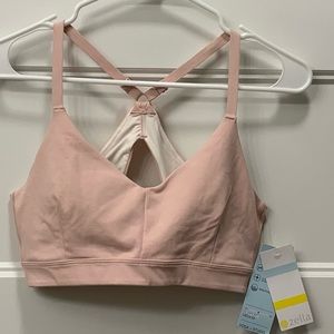 Zella Yoga Studio Pale Pink Top Bra NWT